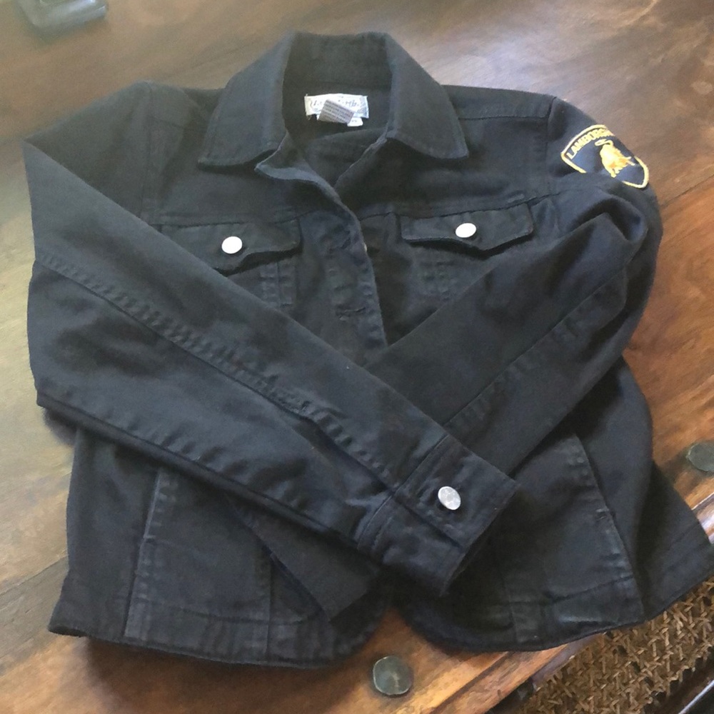 Black denim jacket - Picture 3 of 5